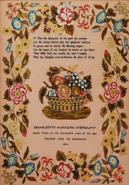 Charlotte Amelia Stephens 1834 - cross stitch pattern by Hands Across ...