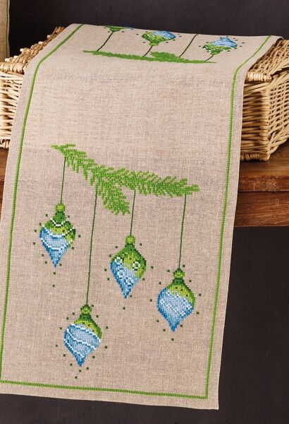 Christmas Balls Table Runner