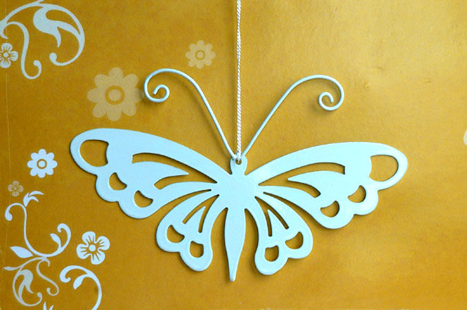 White Butterfly Ornament