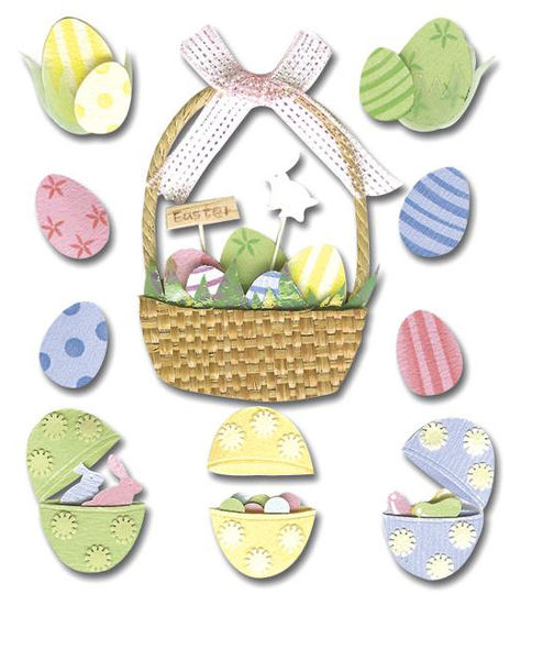 Jollee's Seasonal Stickers - Egg Basket