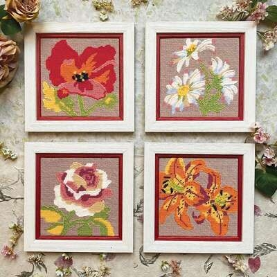 Fragrant Flowers - Set of Four