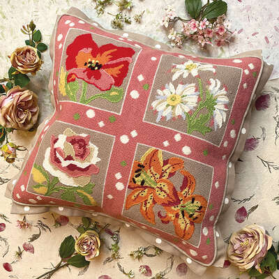 Fragrant Flowers Cushion Front